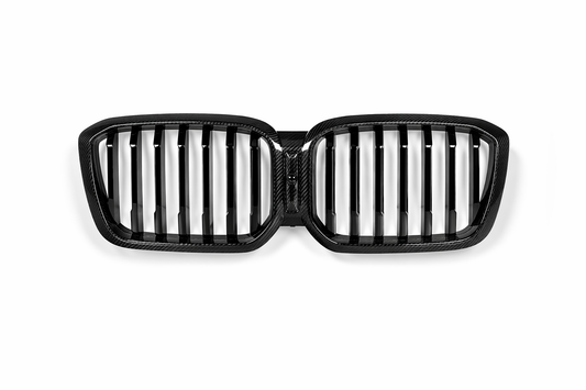 Dry Carbon Fiber Front Grille – BMW X3 G01 / X4 G02 LCI (2022+)